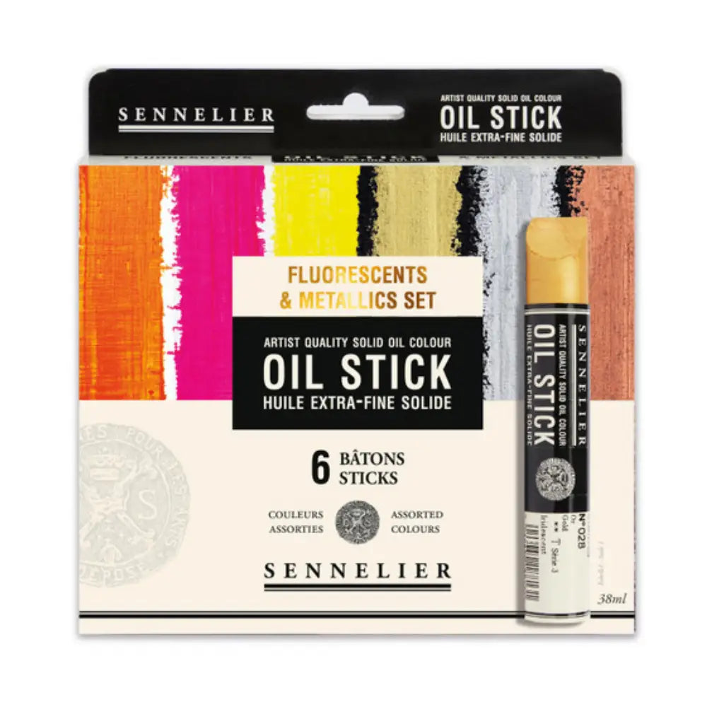 Sennelier Artist Oil Stick Set - Fluro & Metallic