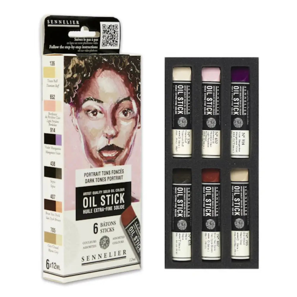 Sennelier Artist Oil Stick Mini Set - Dark Portrait 