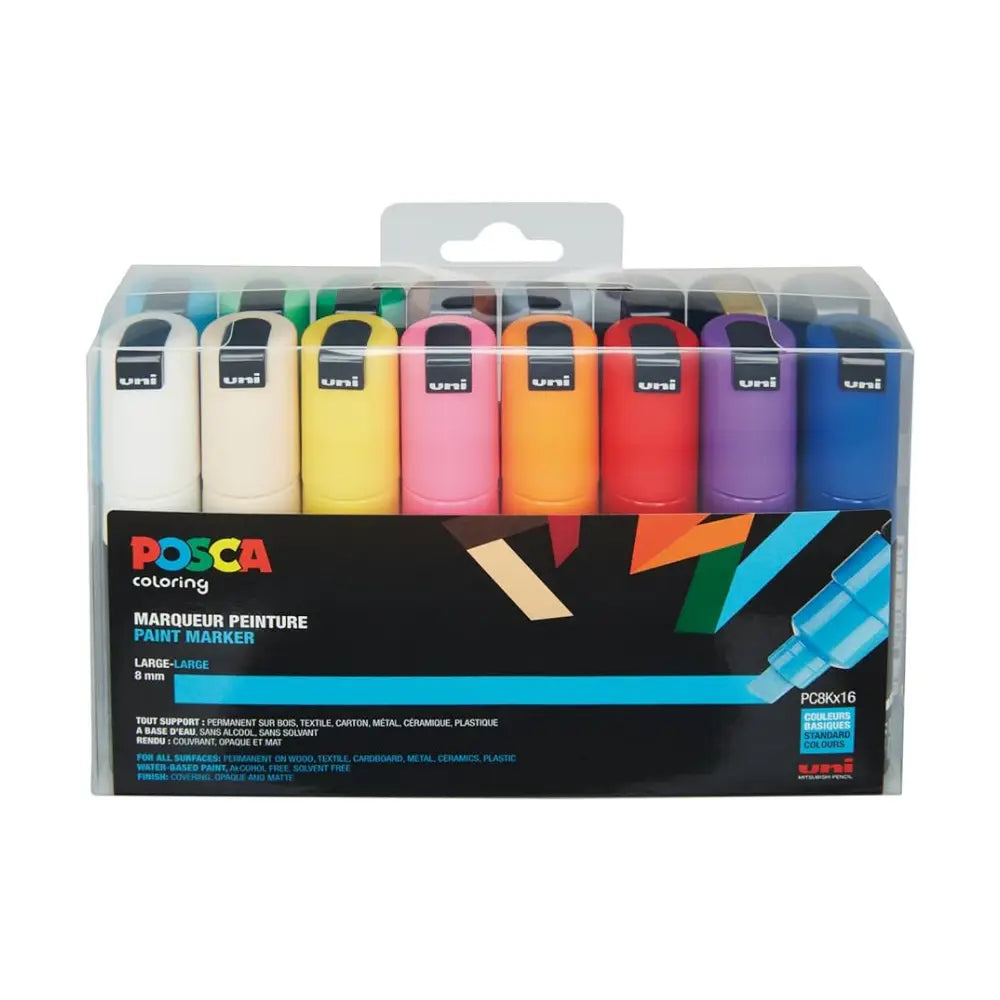 Uni Posca Pen PC-8K 16 Assorted Set