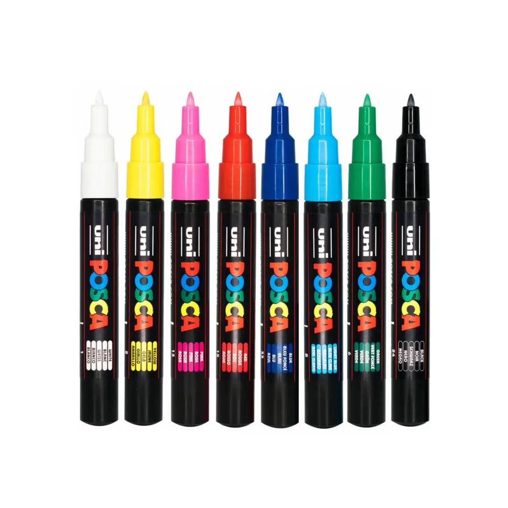 Uni Posca Paint Pen PC-1M - 8pk Bold 