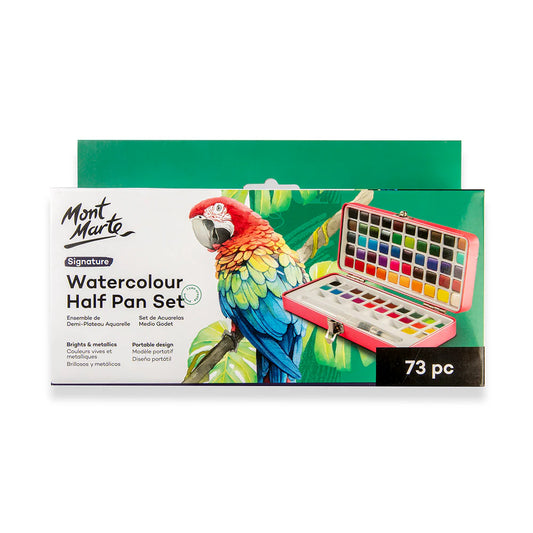 Mont Marte Watercolour Half Pan Set 73pk