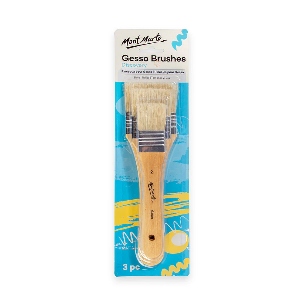 Mont Marte Gesso Brush Set 3pk