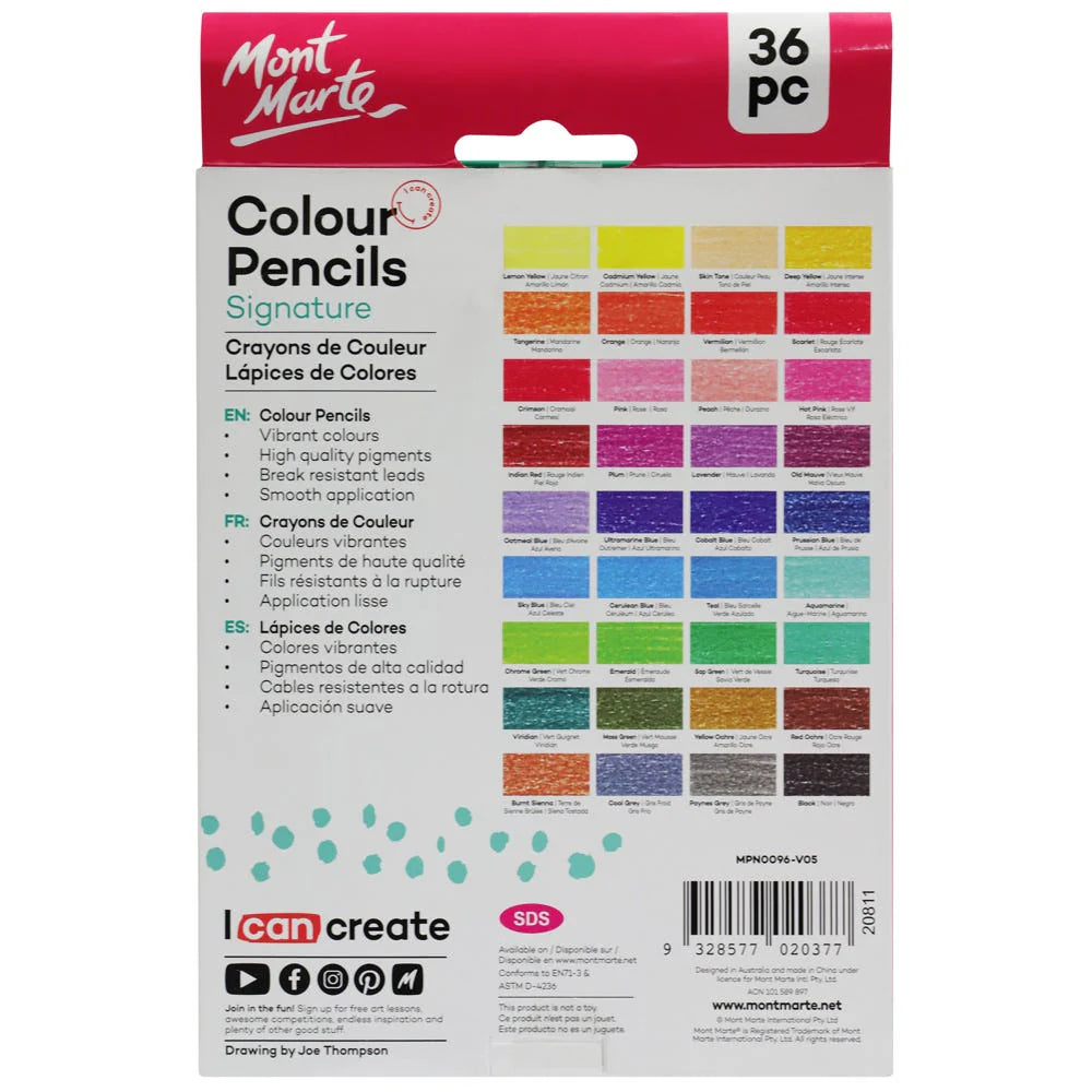 Mont Marte Signature Colour Pencils 36pce