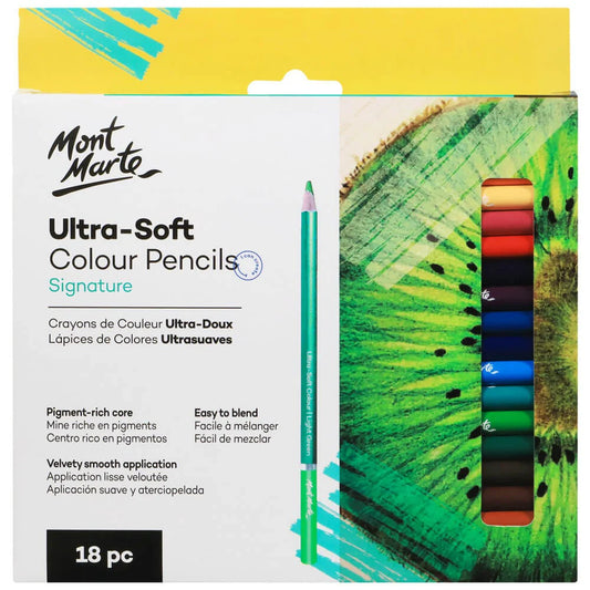 Mont Marte Ultra Soft Colour Pencil Set 18pk