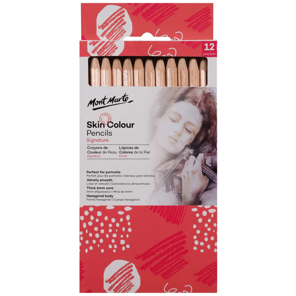 Mont Marte Signature Skin Colour Pencils 12pce