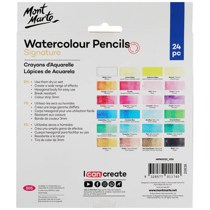 Mont Marte Signature Watercolour Pencils 24pce