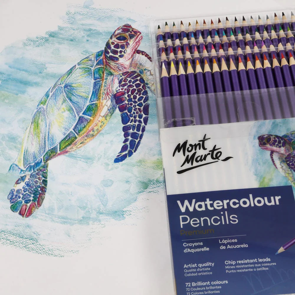 Mont Marte Premium Watercolour Pencils Set 72pk