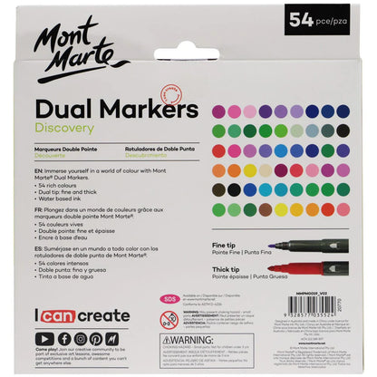 Mont Marte Dual Tip Markers 54pce