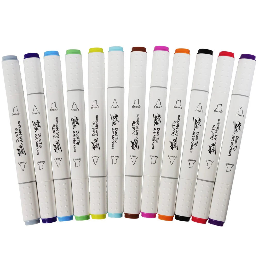 Mont Marte Dual Tip Alcohol Markers 24pk