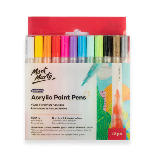 Mont Marte Acrylic Paint Pen Set 12pk Fine