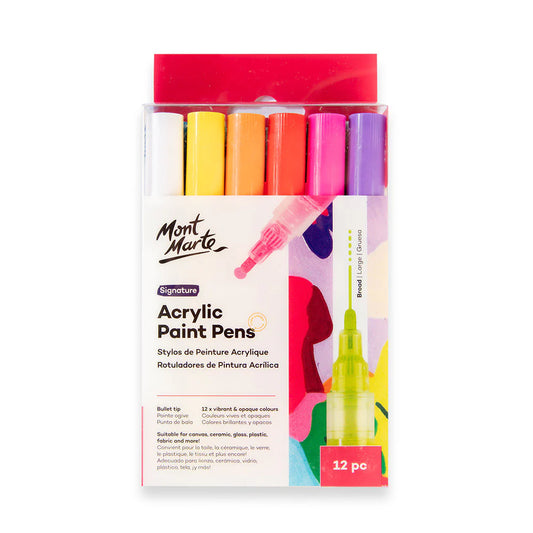 Mont Marte Acrylic Paint Pen Set 12pk Broad