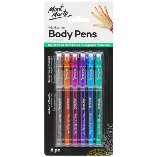 Mont Marte Metallic Body Pens 6pc