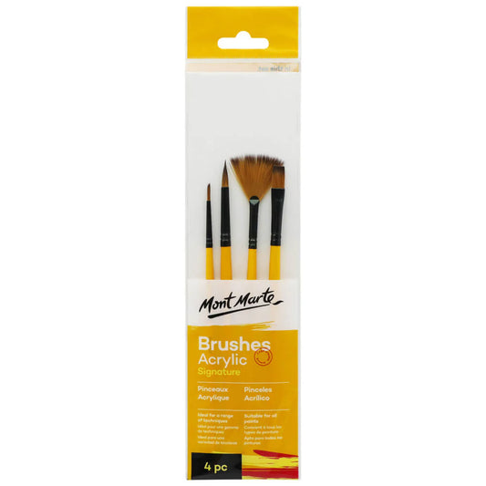 Mont Marte Signature Brush Set 4Pk