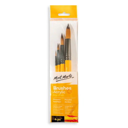 Mont Marte Gallery Series Brush Set 4Pk