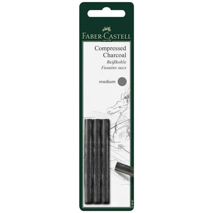 Faber Castell Pitt Compressed Charcoal Sticks Medium