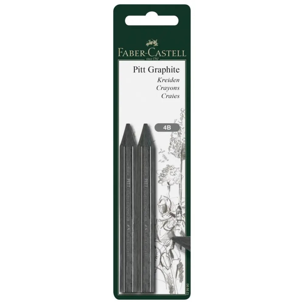 Faber Castell Pitt Graphite Crayon 2pk