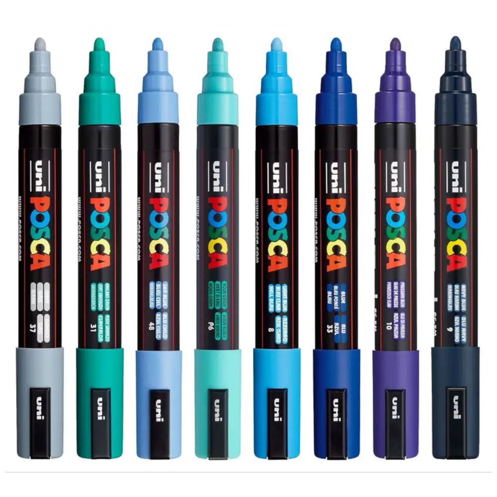 Uni Posca Paint Pen PC-5M 8 Cool Set