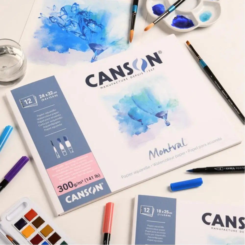 Canson Montval Watercolour Pad Smooth 300gsm 