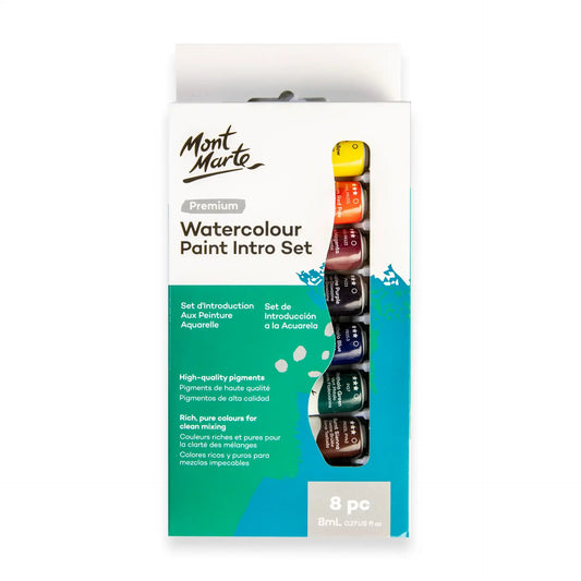 Mont Marte Premium Watercolour Paint Tubes 8pk 