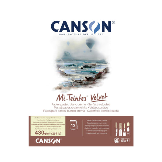 Canson Mi-Teintes Velvet Pad - Cream White