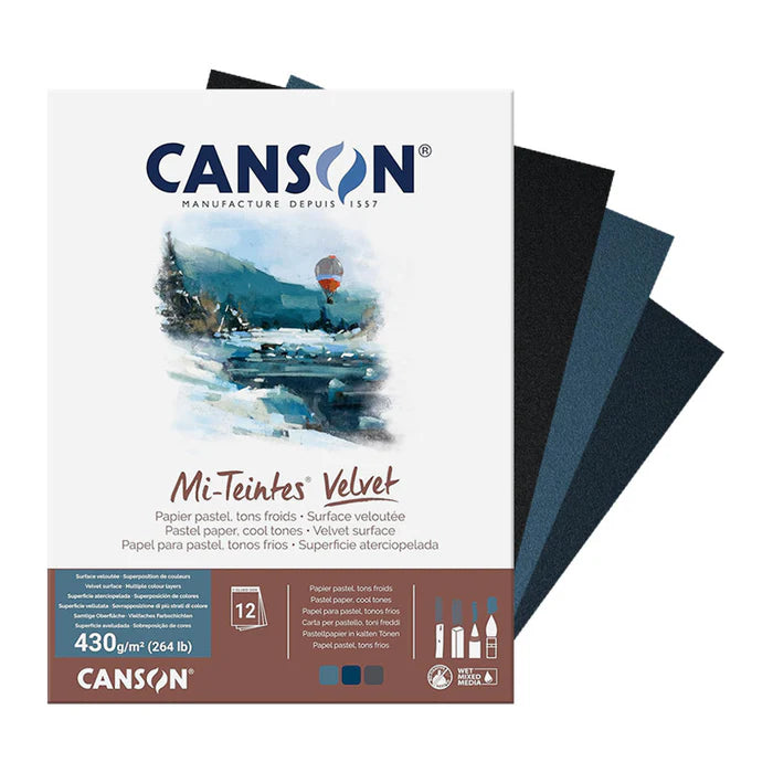 Canson Mi-Teintes Velvet Pad - Cool Tones