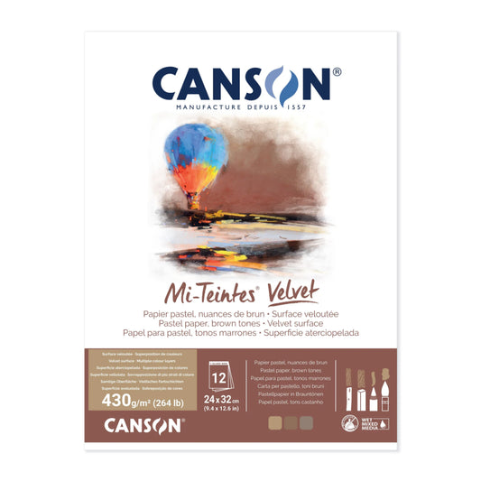 Canson Mi-Teintes Velvet Pad - Brown