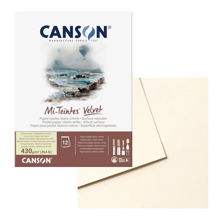 Canson Mi-Teintes Velvet Pad - Cream White