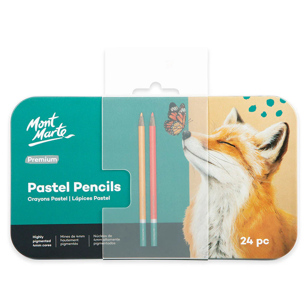 Mont Marte Pastel Pencils 24pc in Tin