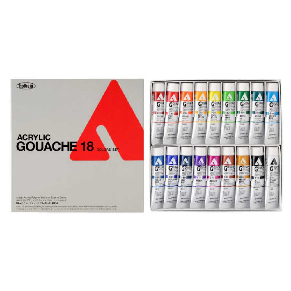 Holbein Acryla Gouache 18x12ml  Set