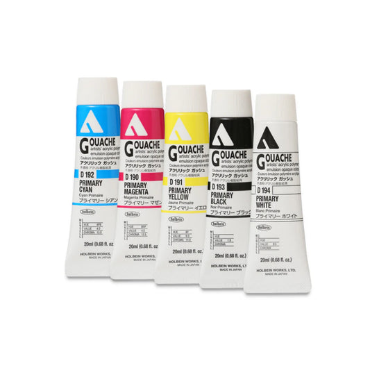 Holbein Acryla Gouache 5x20ml Primary Set