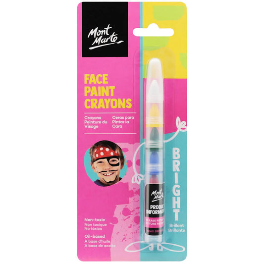 Mont Marte Kids Face Painting Crayons - Bright