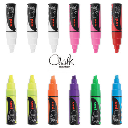 Uniball Chalk Marker  Chisel Tip PWE-8K