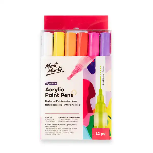 Picture of Mont Marte Acrylic Paint Pen Set 12pk Broad