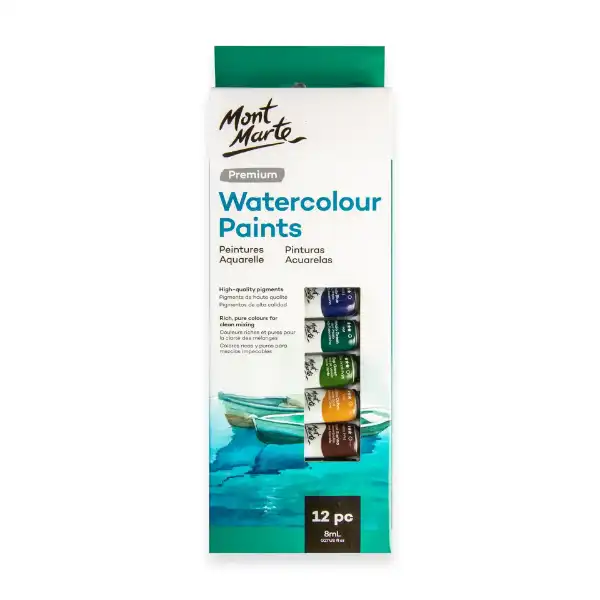 Picture of Mont Marte Premium Watercolour Paint Tubes 12pk 