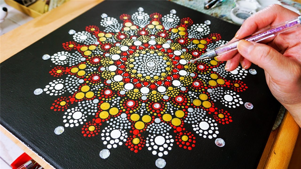 How to create dot painting art