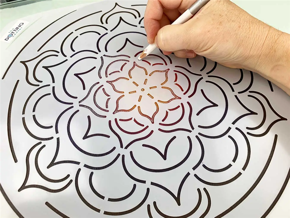 How to make swooshes with brush. new dot mandala technique. 
